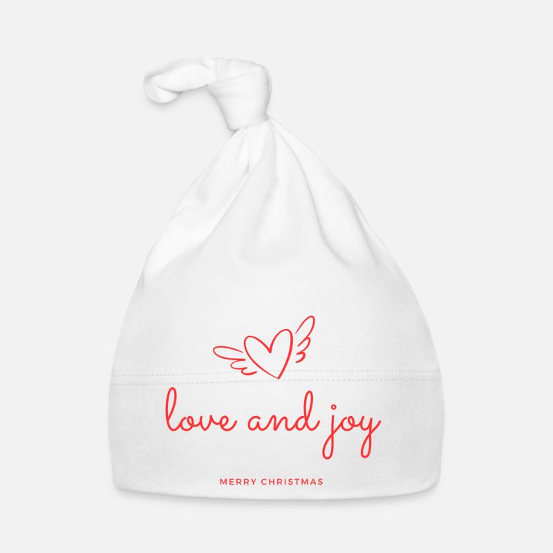 Love And Joy red Baby Bio-Mütze