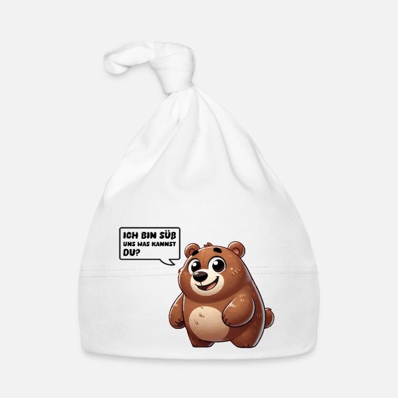 Bear Comic Cute Organic Baby Cap