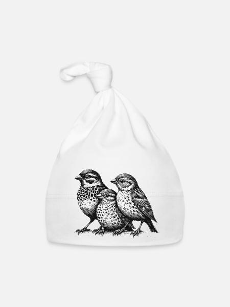 Sparrow - Organic Baby Cap - white - Front