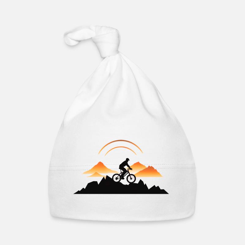 Dessin d’un cycliste de VTT Bonnet bio Bébé