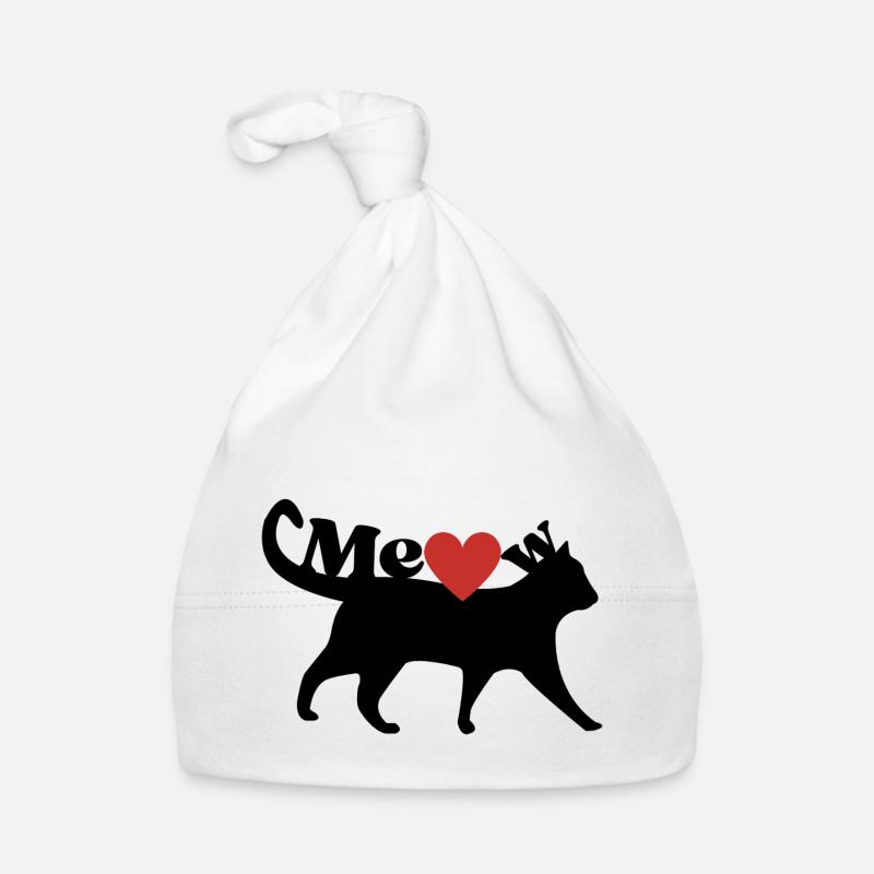 MeoW_Cat - Bonnet bio Bébé - blanc
