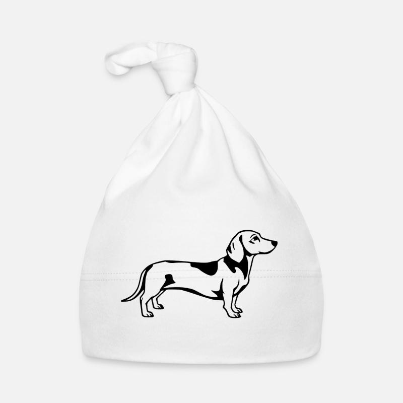 Dachshund black Organic Baby Cap