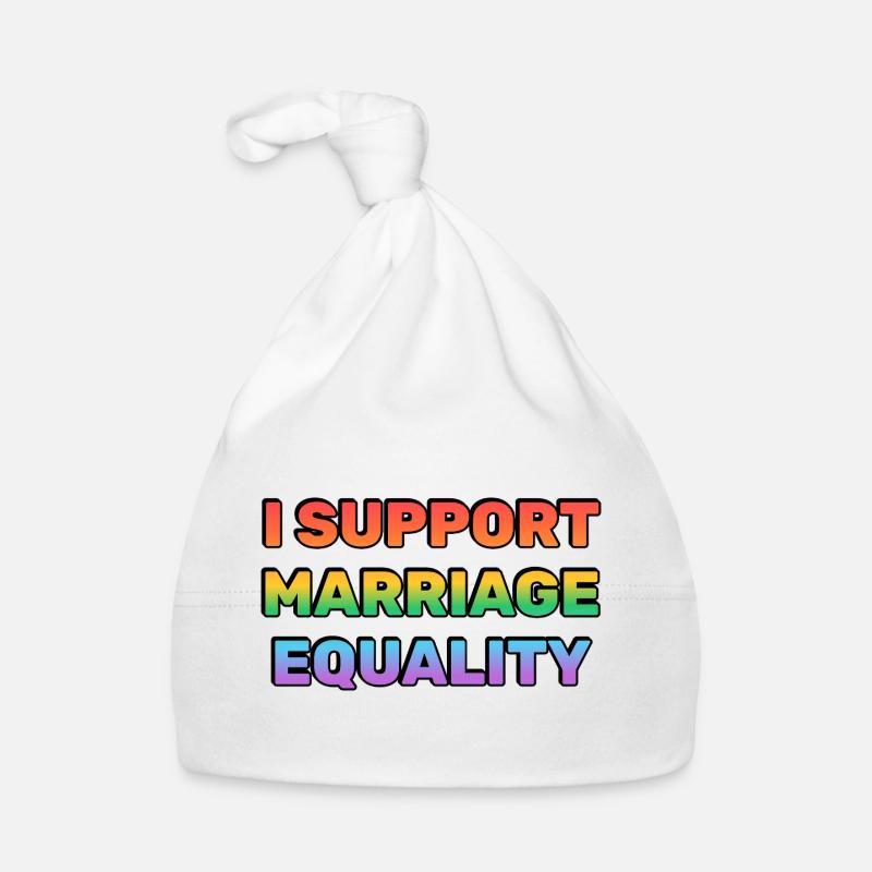 Support Marriage Equality Rainbow Colours Organic Baby Cap