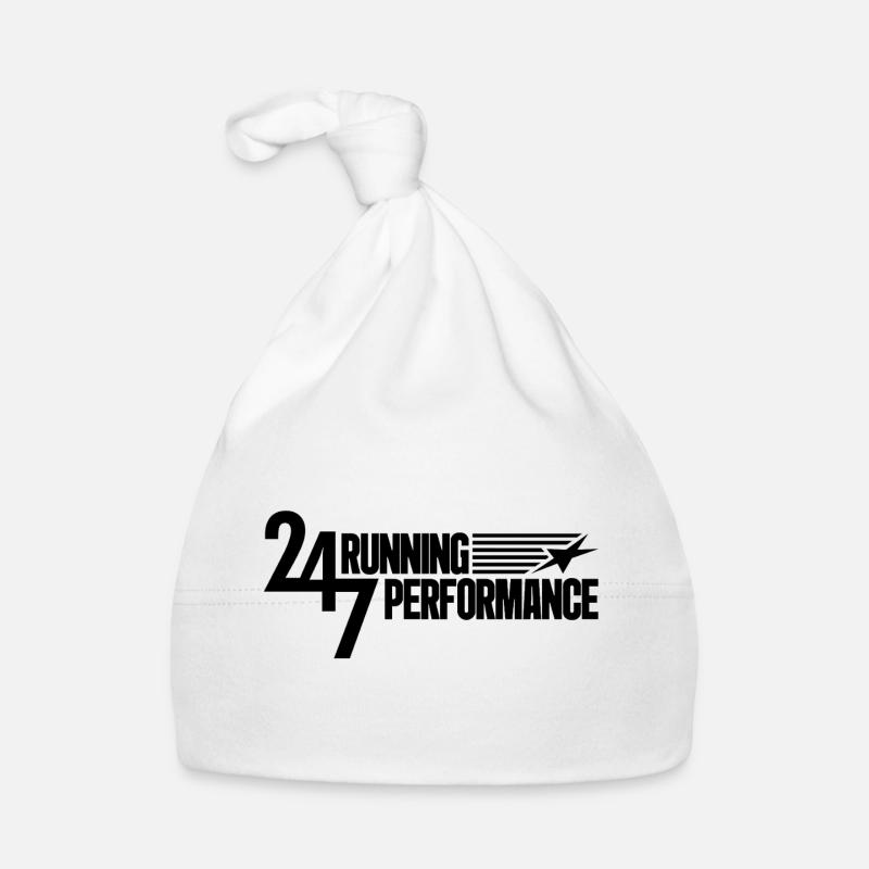 247 running performance - Organic Baby Cap - white