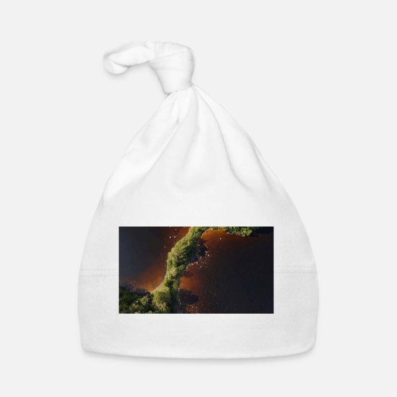 Waldfluss Uferlinie Baby Bio-Mütze