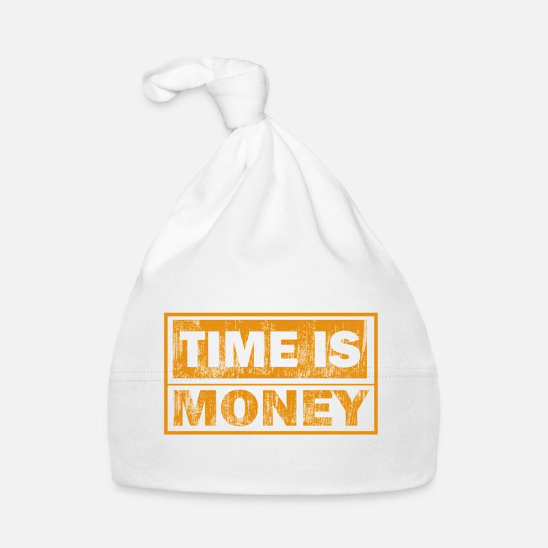 Le temps, c’est de l’argent – orange dégradé Bonnet bio Bébé