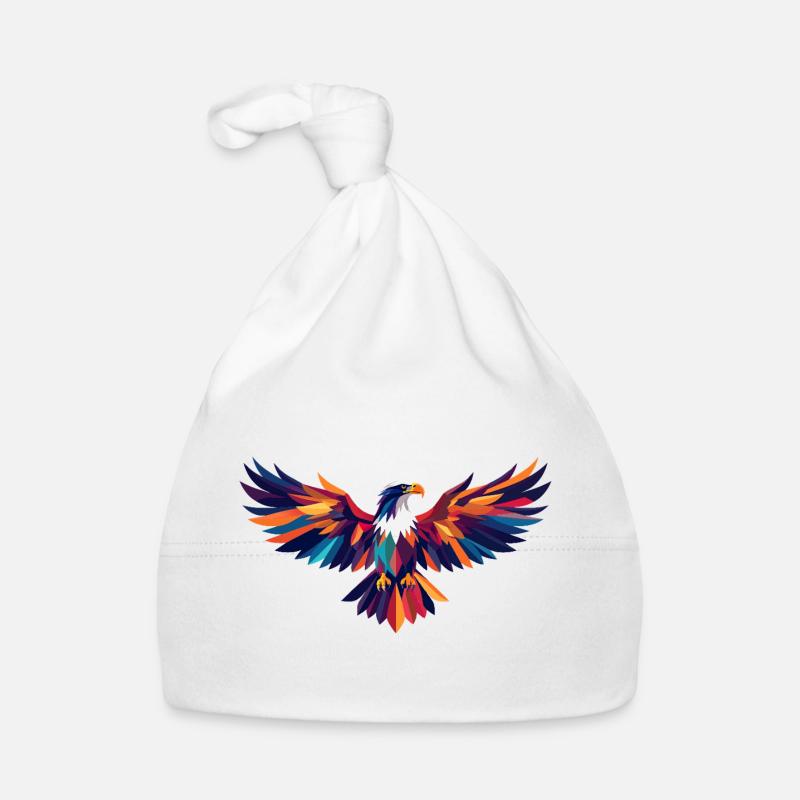 Colorful Eagle Abstract Firebird Wings Art Organic Baby Cap