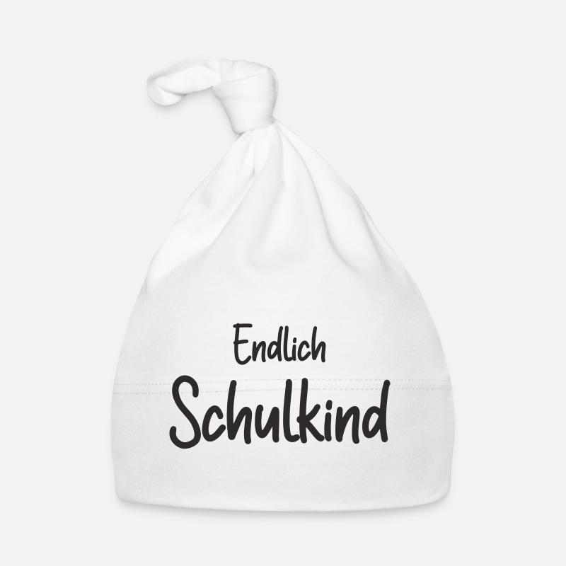 Endlich Schulkind - Einschulung Erstklässler Baby Bio-Mütze