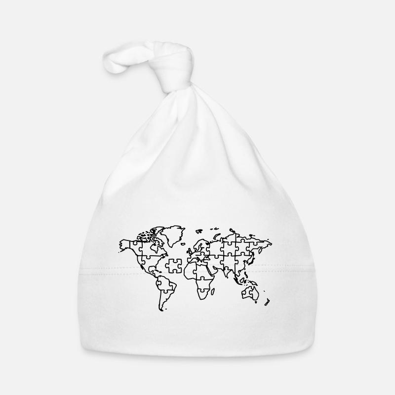 Carte du monde Puzzle Earth Global Bonnet bio Bébé
