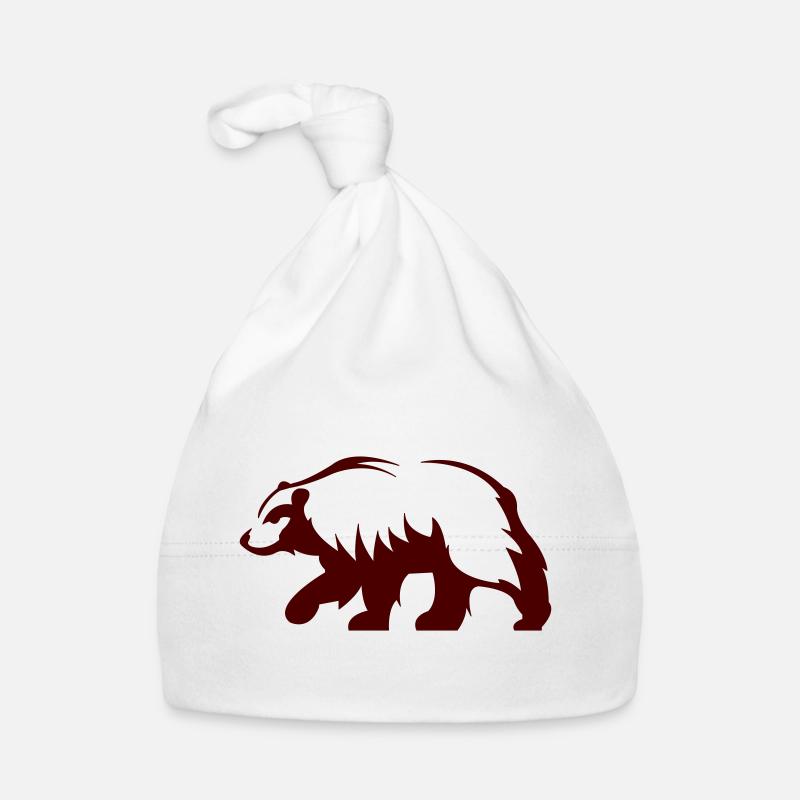 Forest Bear Silhouette Organic Baby Cap