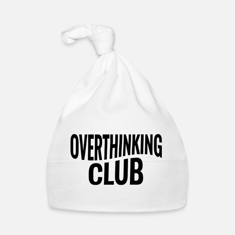 Overthinking Club Saying Organic Baby Cap