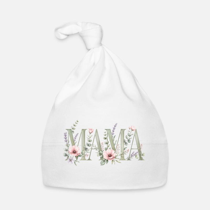 Conception typographique de Mom Blossoms Bonnet bio Bébé