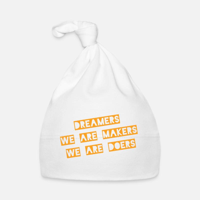 Dreamers We Are Makers Doers Organic Baby Cap