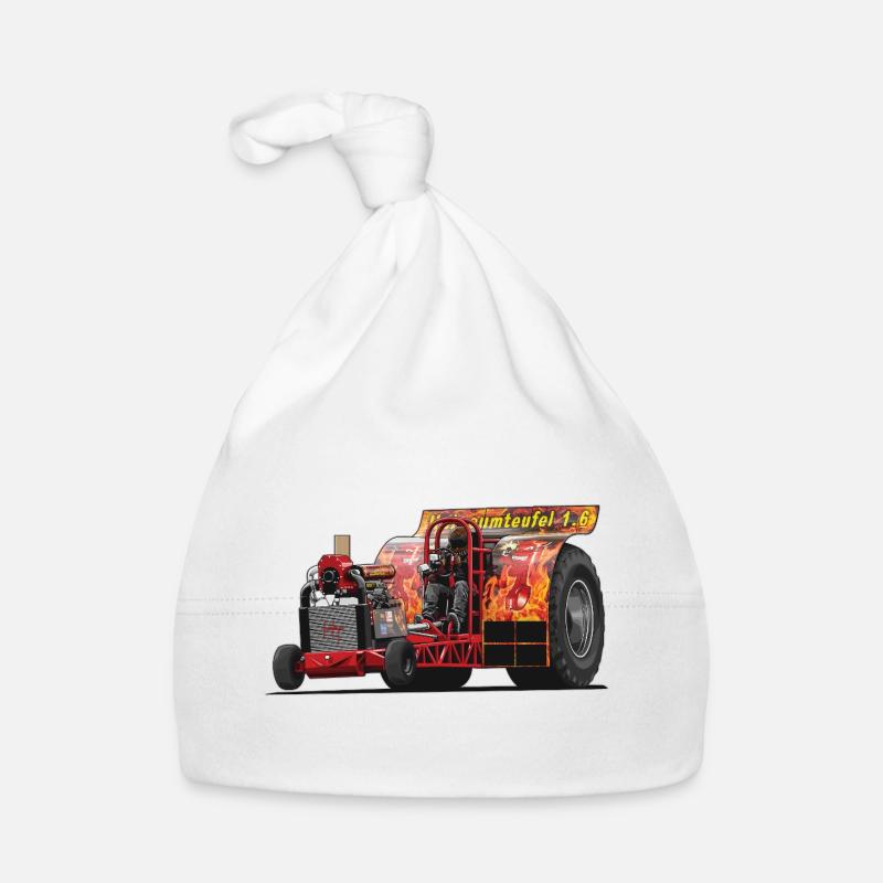 Tractor Pulling // Illustration Baby Bio-Mütze