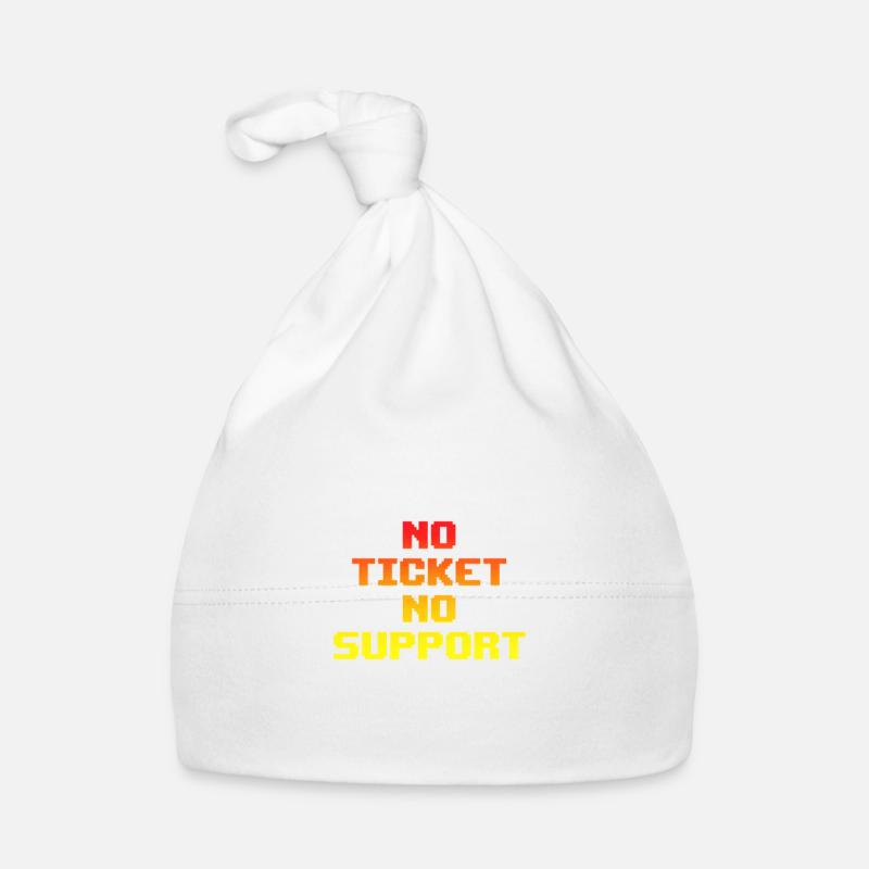 No Ticket No Support Computer Scientist IT Administrator Organic Baby Cap