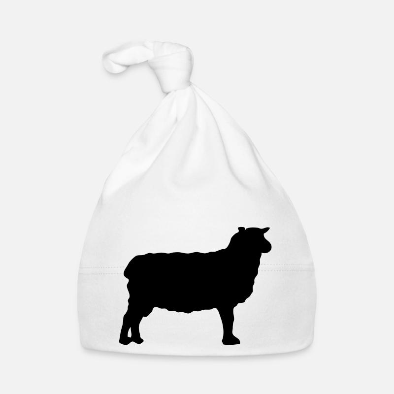 sheep sheep silhouette shadow Shadow2 - Organic Baby Cap - white