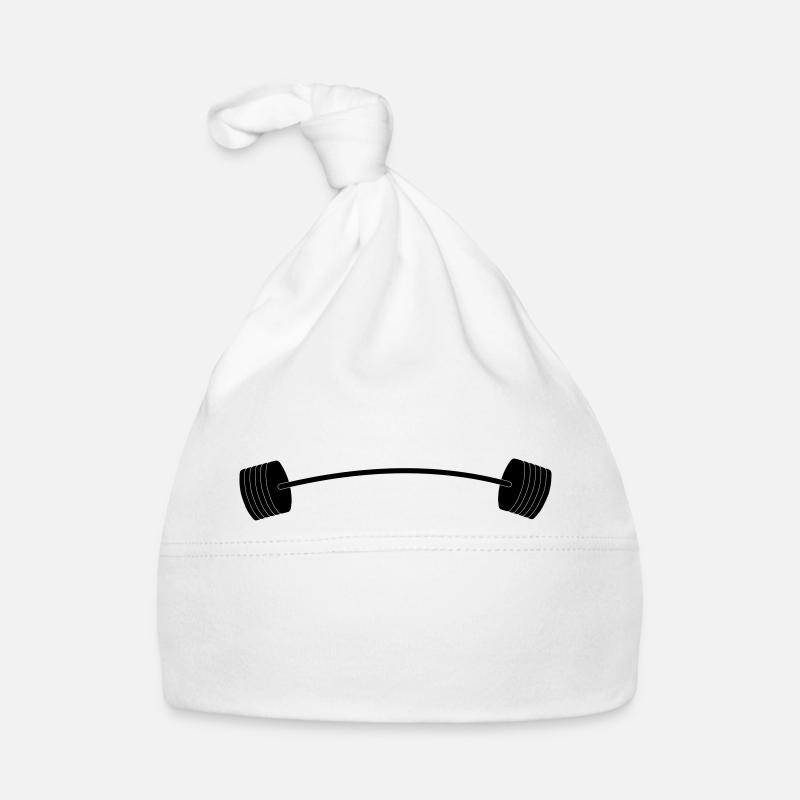 Hantel-gebogen - Baby Bio-Mütze - Weiß