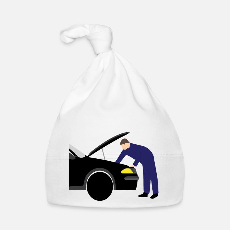 mechanic Automeachinker Workshop 3 687 Organic Baby Cap