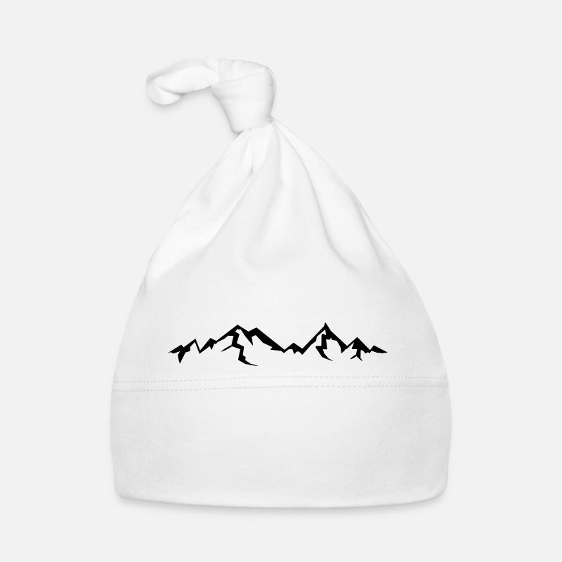 Hohe Schöne Berge Mit Schatten Baby Bio-Mütze