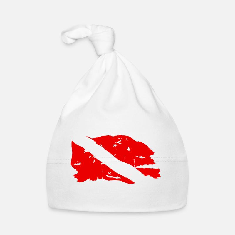 Drapeau Plongée Usé Bonnet bio Bébé