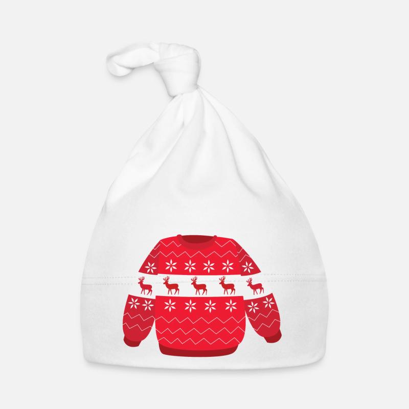 Weihnachts Pullover Baby Bio-Mütze