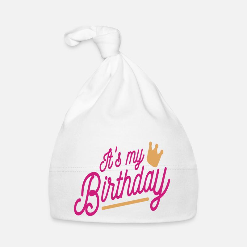 Mon anniversaire - Bonnet bio Bébé - blanc