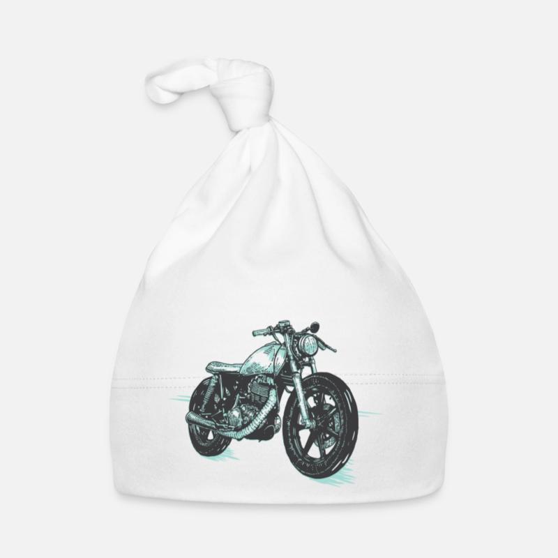 Motorradfahrer Oldtimer motorradrennen Baby Bio-Mütze