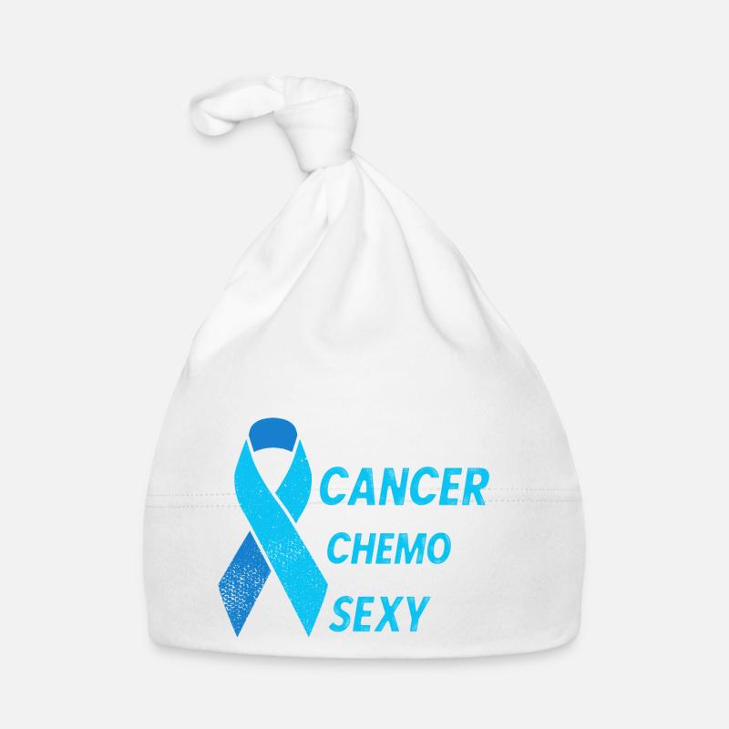 Lutte contre le cancer de la prostate sensibilisation - Bonnet bio Bébé - blanc