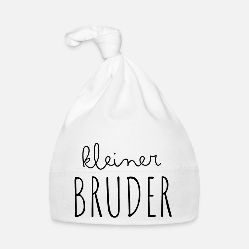 Kleiner Bruder - Baby Bio-Mütze - Weiß