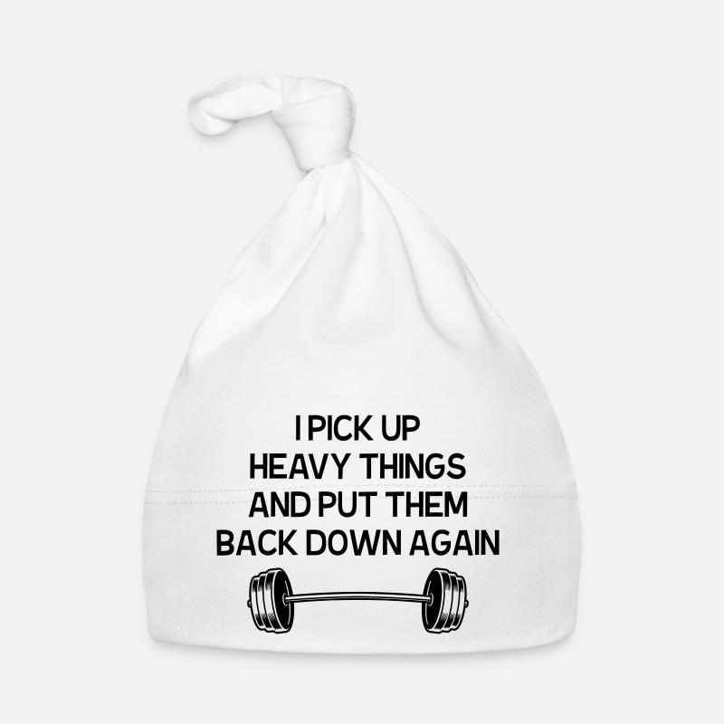 WORK OUT GYM EXERCISE GIFT - Organic Baby Cap - white