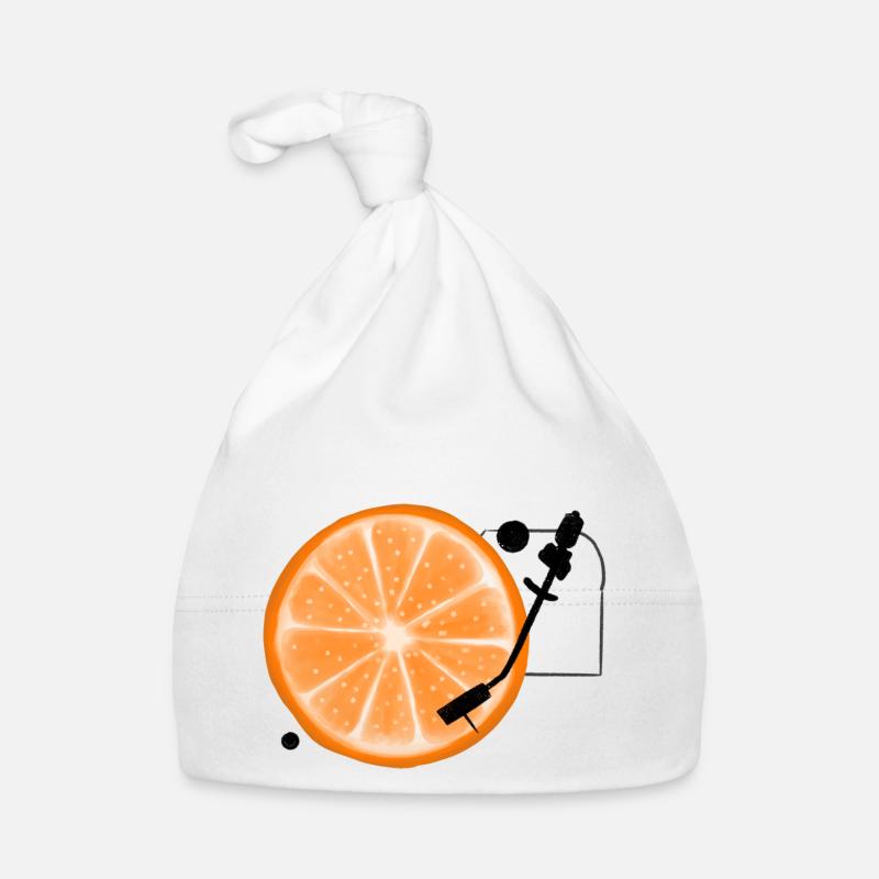 Orange Disk Organic Baby Cap