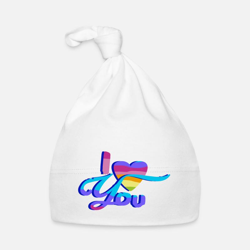 Je t’aime - Arc-en-ciel Bonnet bio Bébé