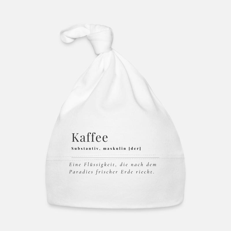 kaffee - Baby Bio-Mütze - Weiß