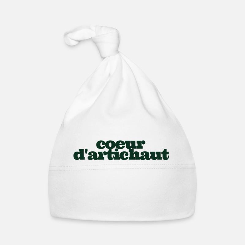 Coeur d’artichaut - Bonnet bio Bébé - blanc
