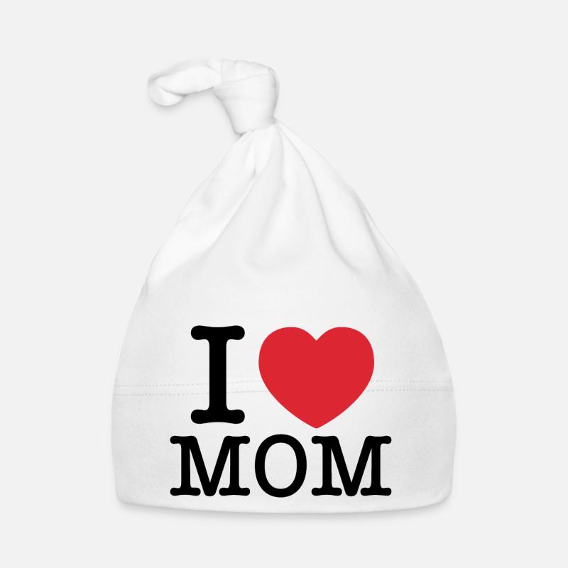 J’aime maman | Maman | J’aime maman - Bonnet bio Bébé - blanc