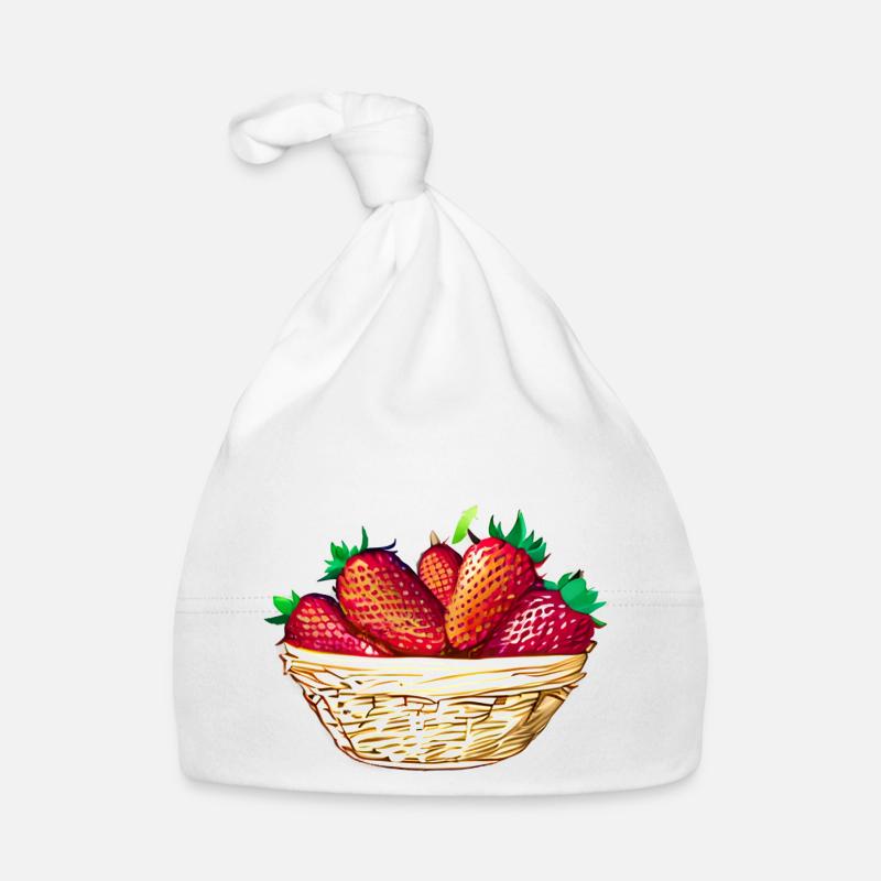 Erdbeeren Erdbeere Korb Erdbeerfeld Baby Bio-Mütze