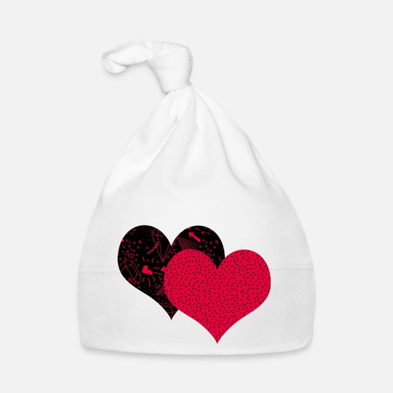 Deux cœurs Bonnet bio Bébé