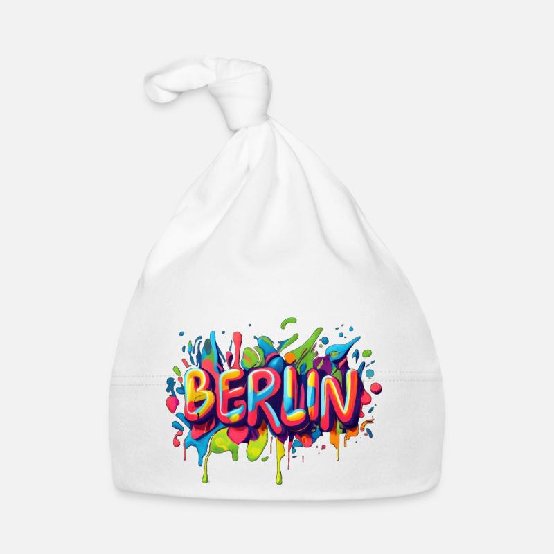 Berlin Graffiti - Bonnet bio Bébé - blanc