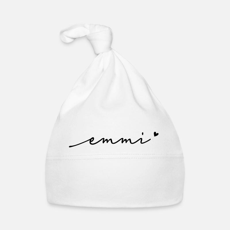 Emmi Schreibschrift Name Baby Bio-Mütze