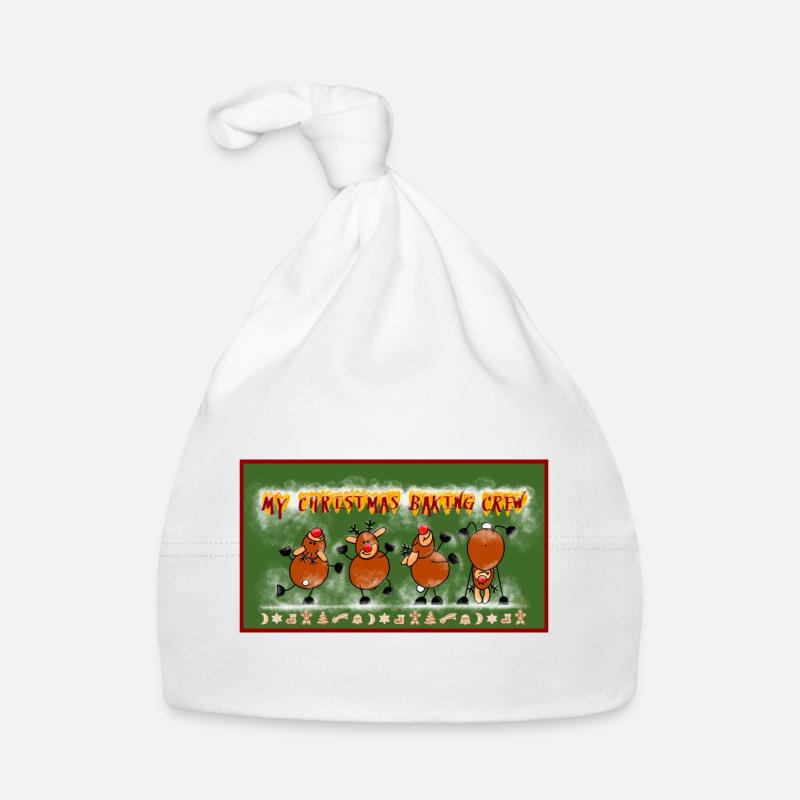 my deer christmas baking Crew Baby Bio-Mütze