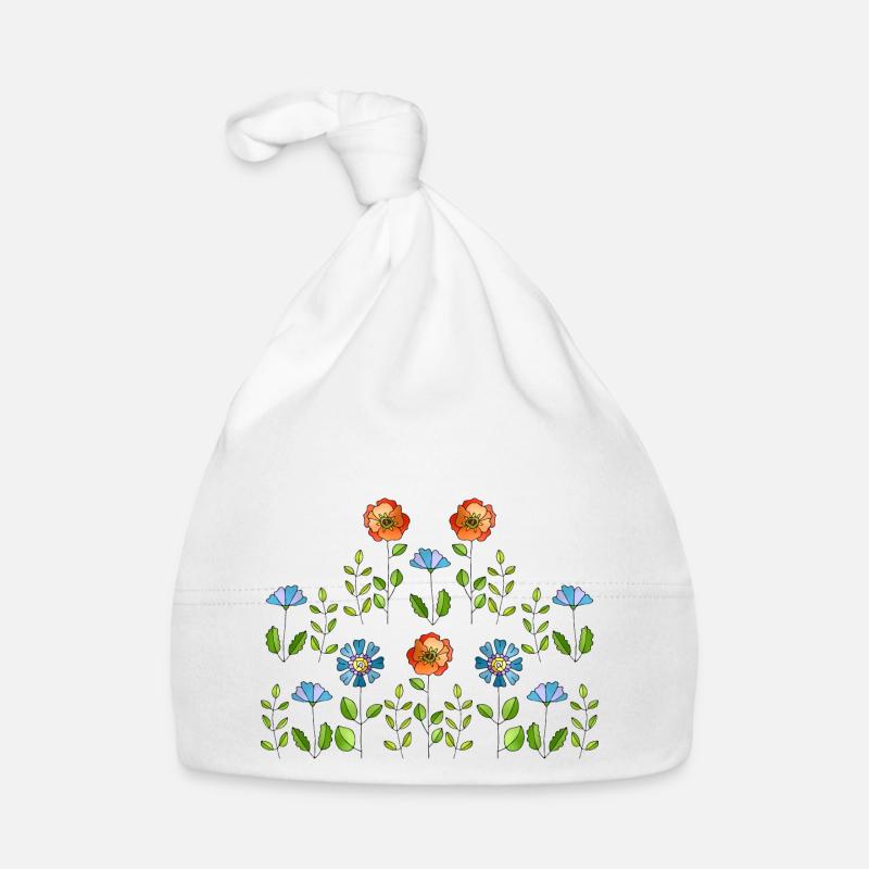 Blumen Baby Bio-Mütze