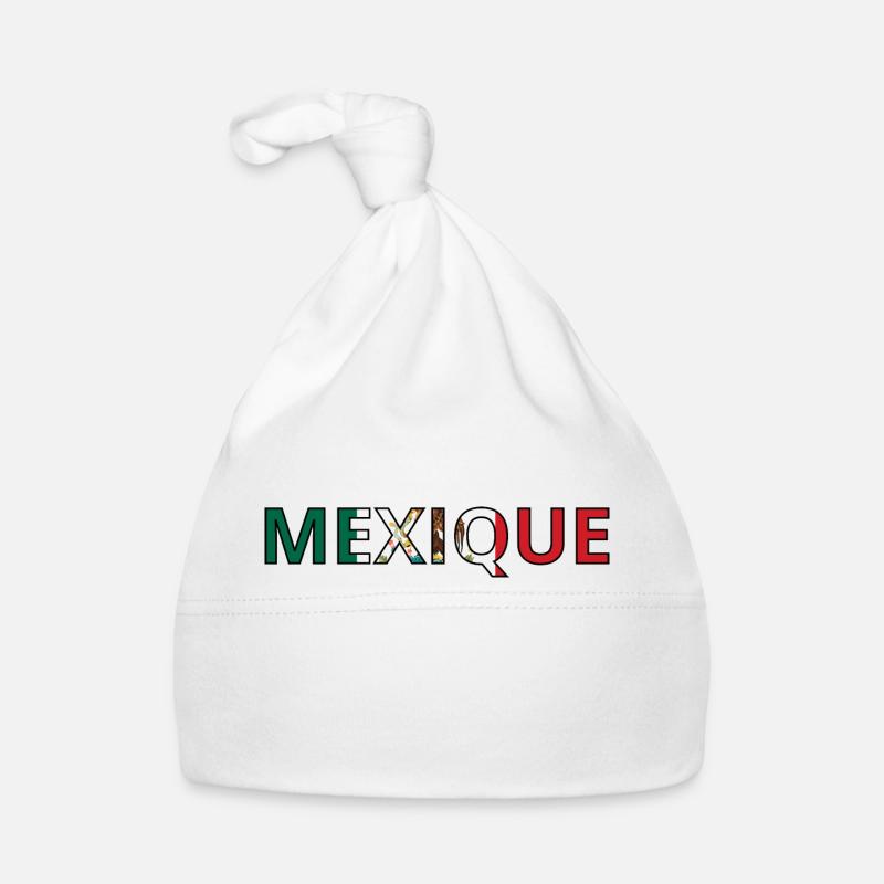 Drapeau Mexique Bonnet bio Bébé