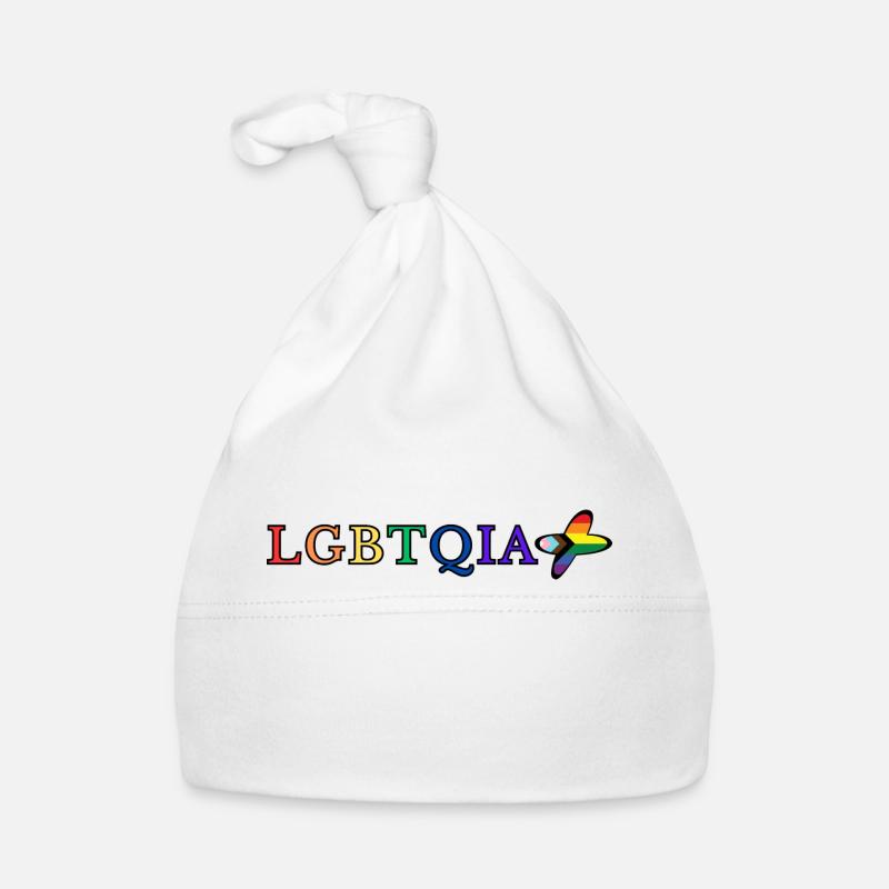 LGBTQIA+ - Bonnet bio Bébé - blanc