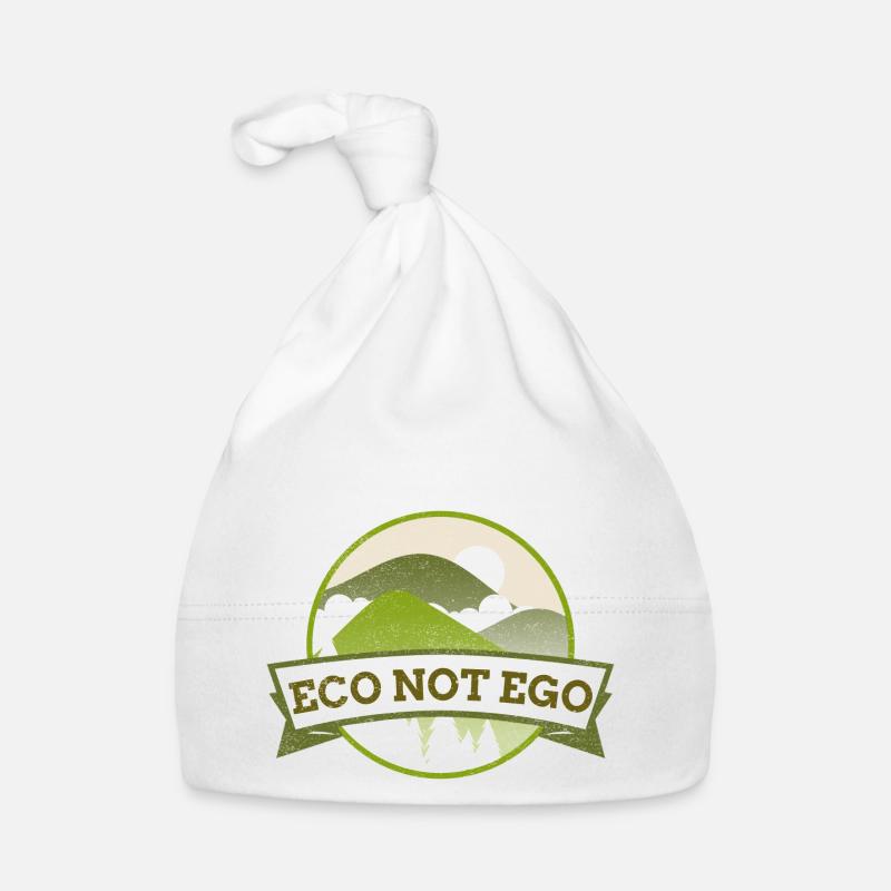 L’éco et non l’ego - Bonnet bio Bébé - blanc