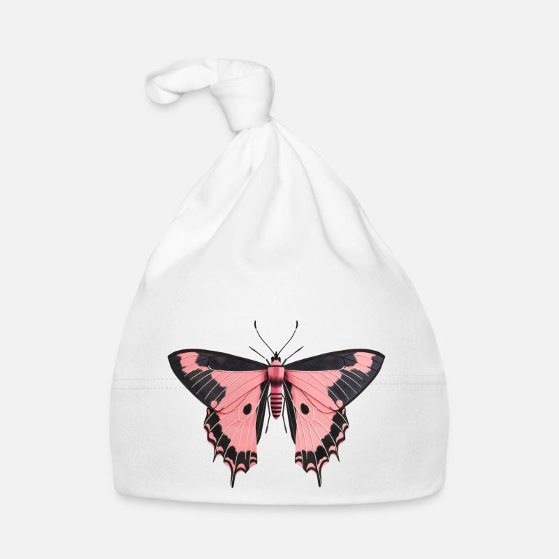 Papillon rose Bonnet bio Bébé