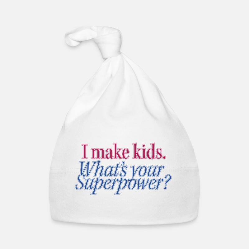 Superpower Parenthood Statement Organic Baby Cap
