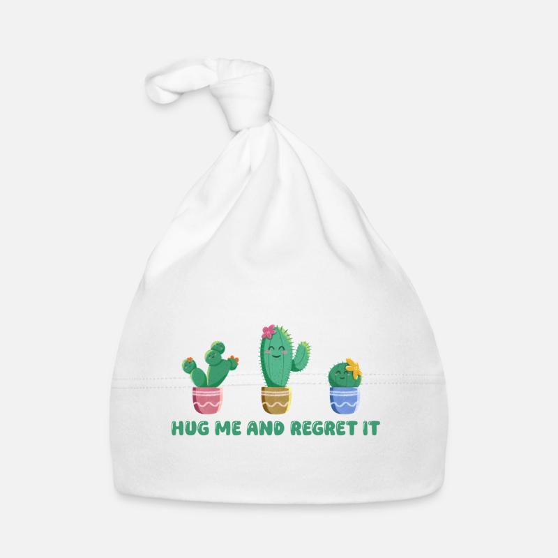 Cactus mignon avec un dicton amusant Bonnet bio Bébé