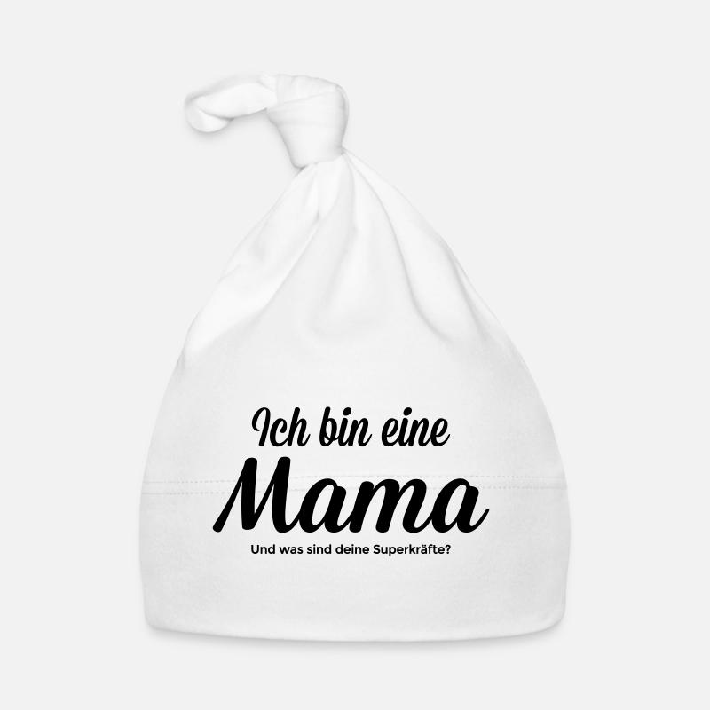 Mama mit Superkraft Baby Bio-Mütze