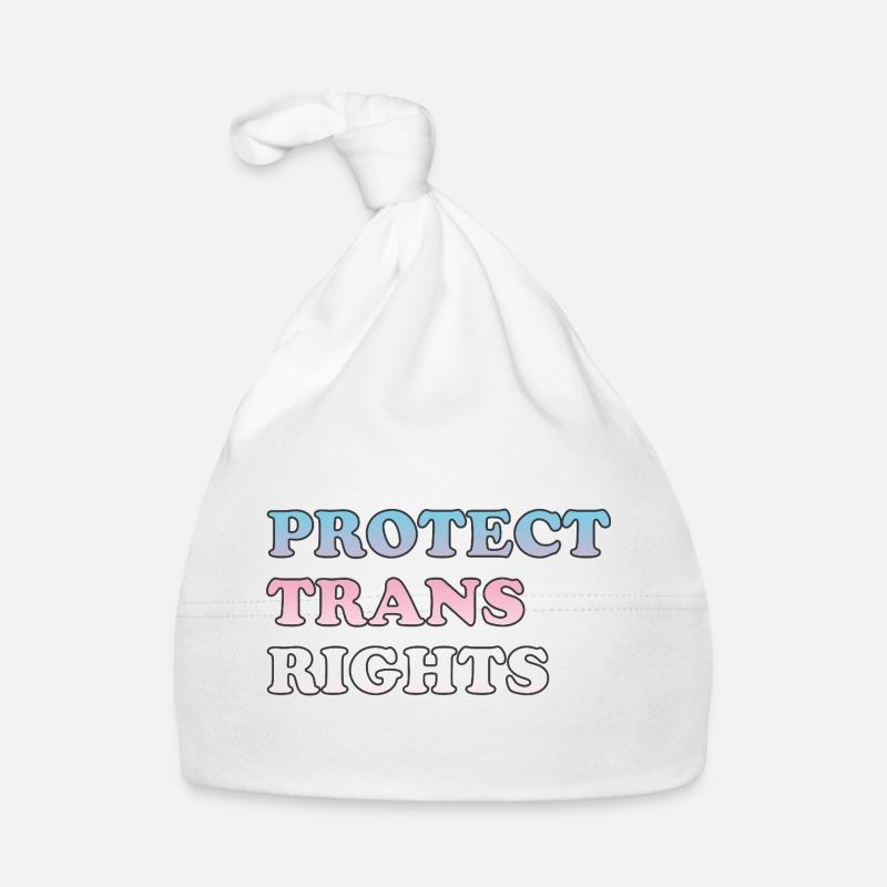 Protect Trans Rights Empowerment Design Organic Baby Cap