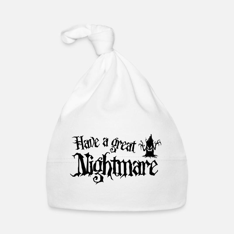 Halloween - Have a Great Nightmare - Bonnet bio Bébé - blanc